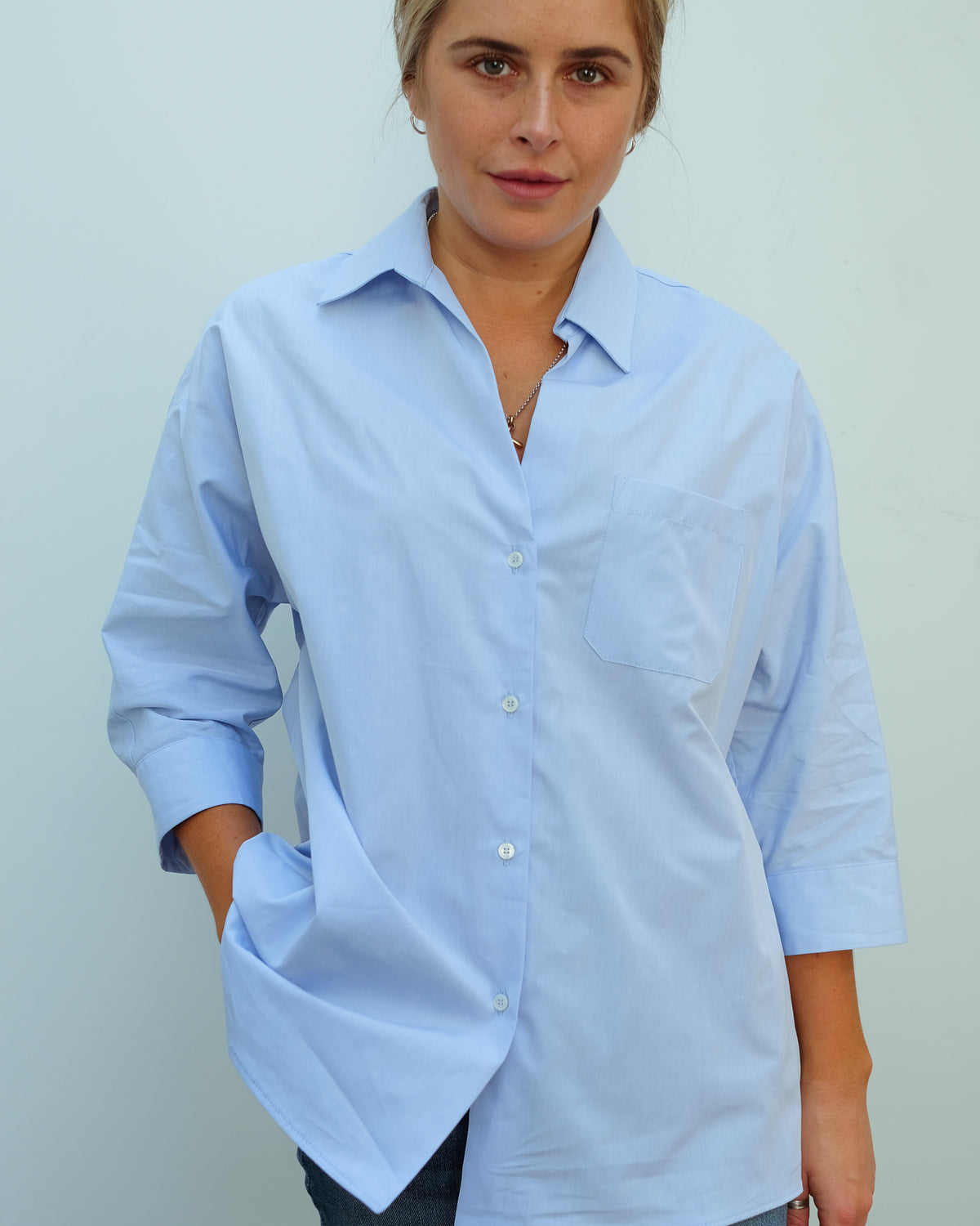 MM Ersilia shirt in azzurro