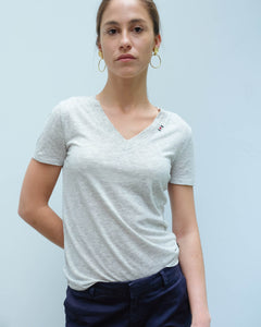 You added <b><u>AB 150706 Deep V neck tee in grey</u></b> to your cart.