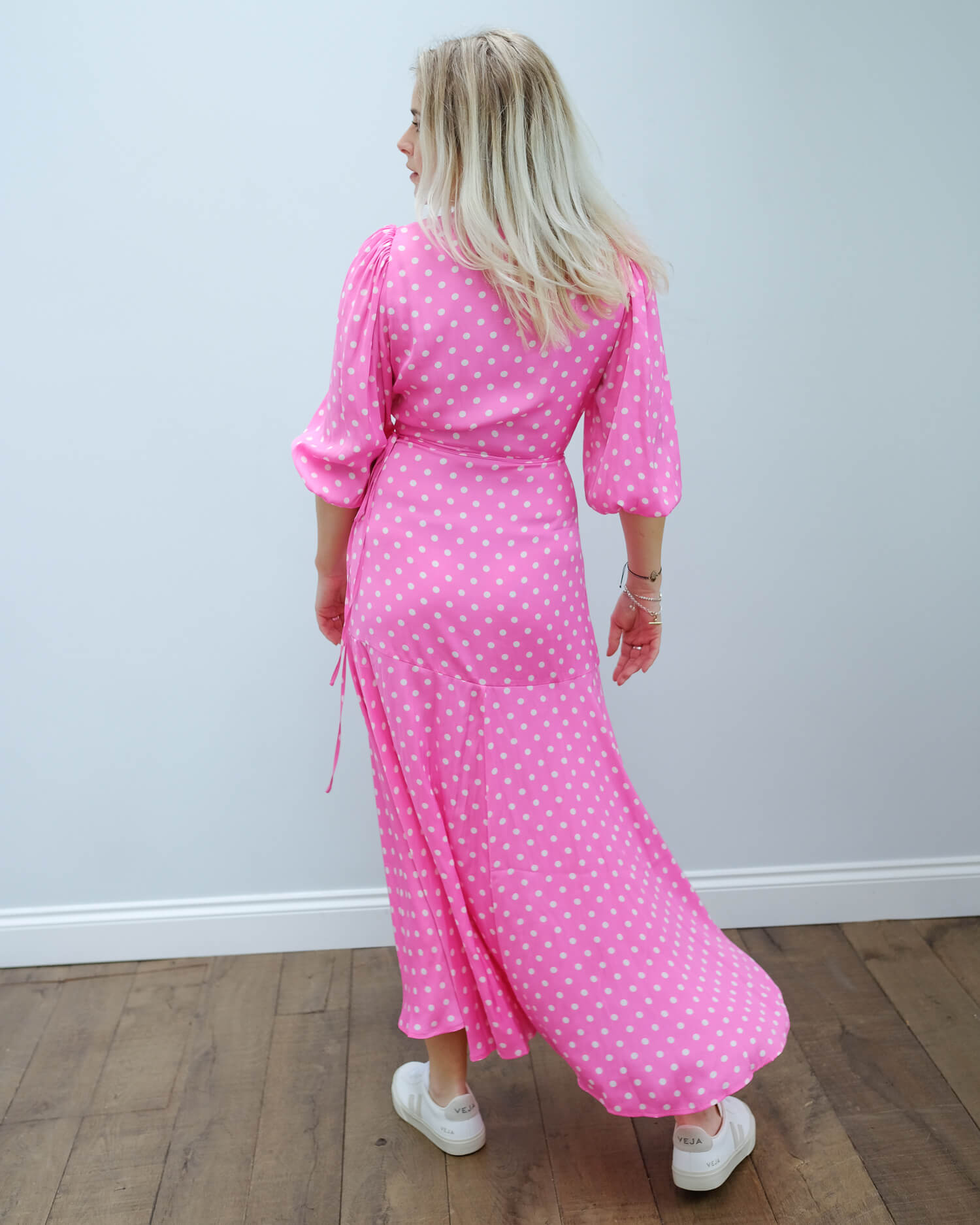 EA Vundamental long wrap dress in pink