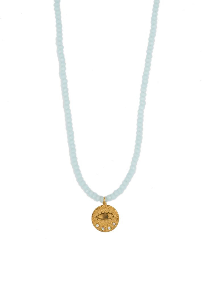 HERMINA Mini kressida turquoise crystal necklace