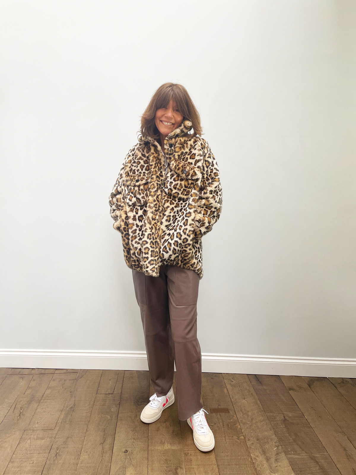 BR Jamie Leopard  Coat
