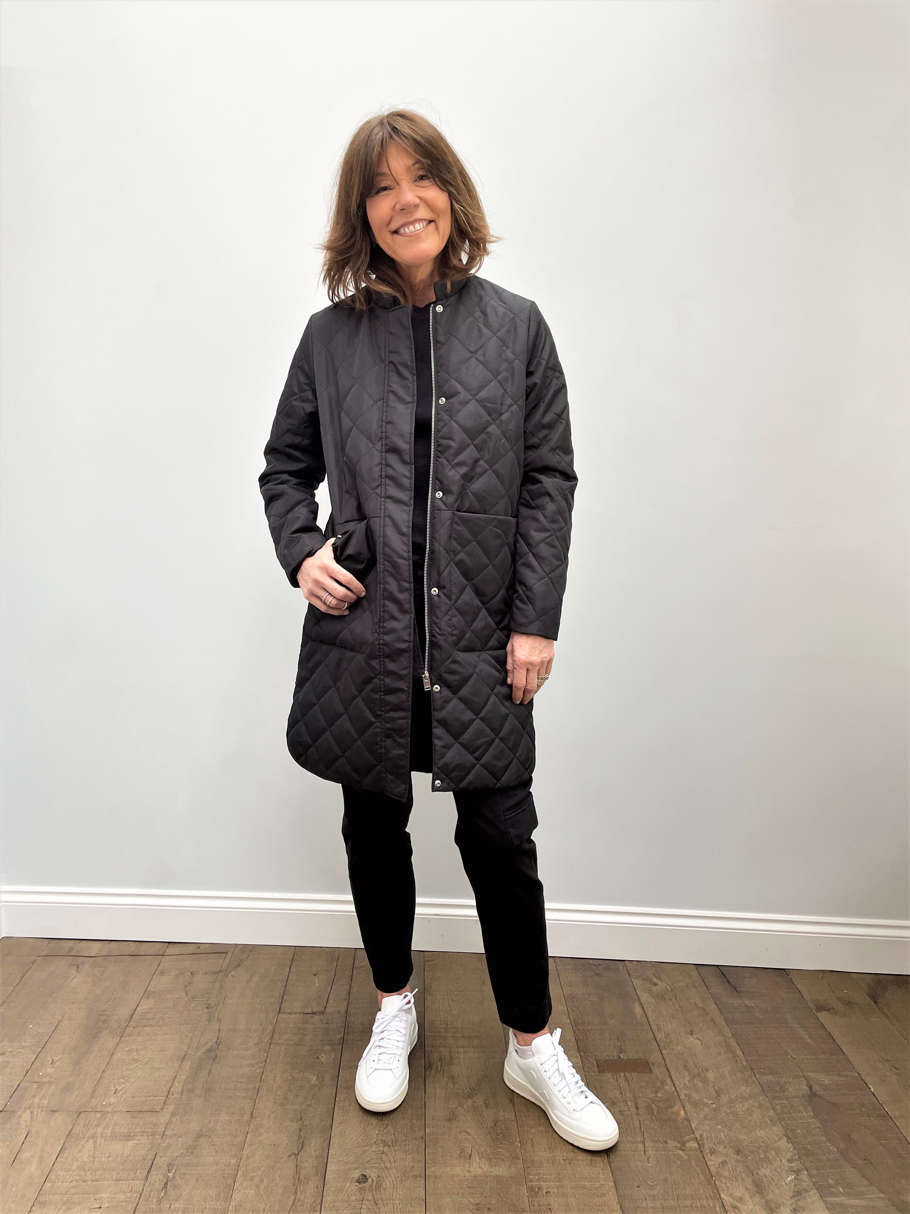 SLF Fillipa Quilted Coat in Black