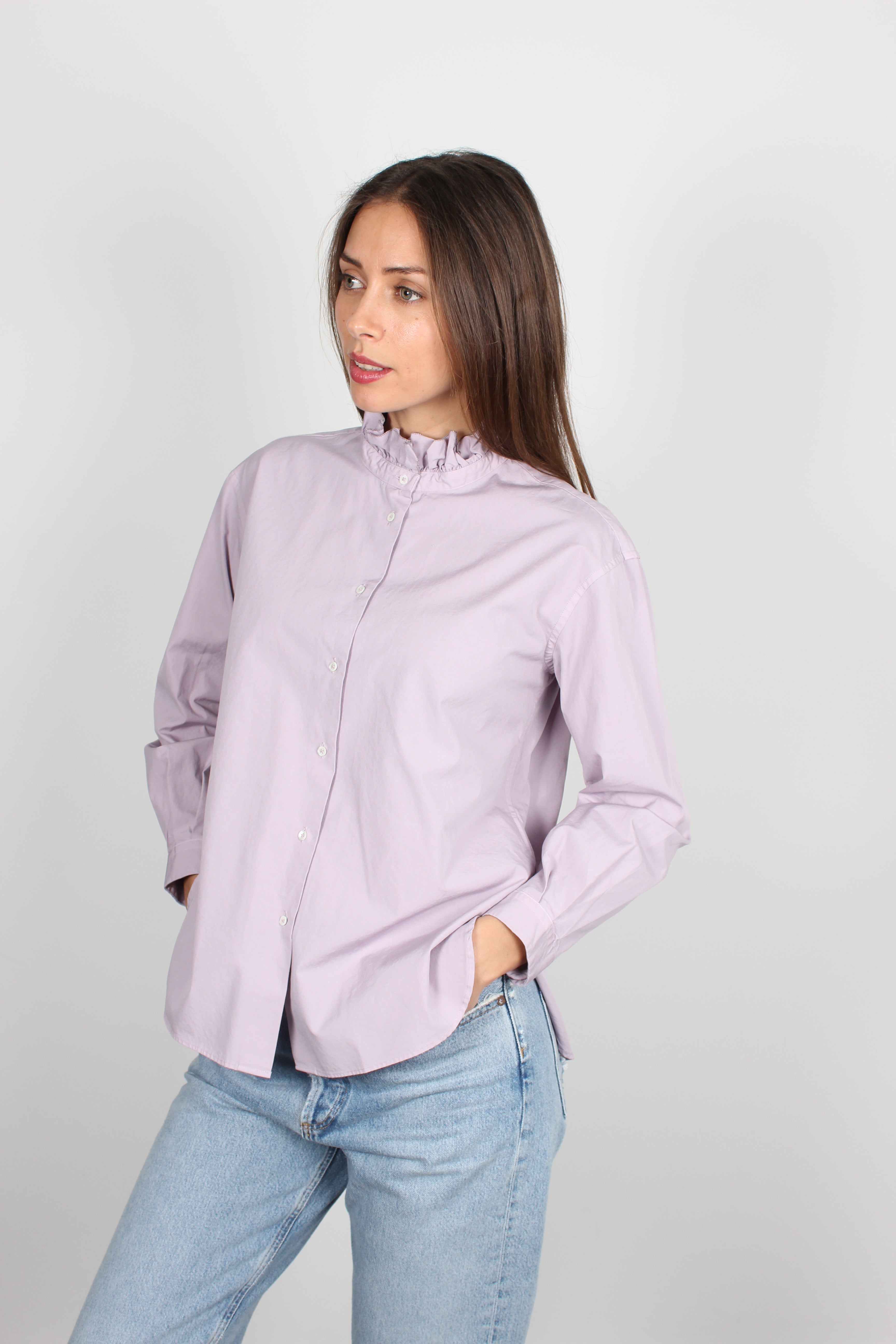Bellerose Greta lilac cotton shirt