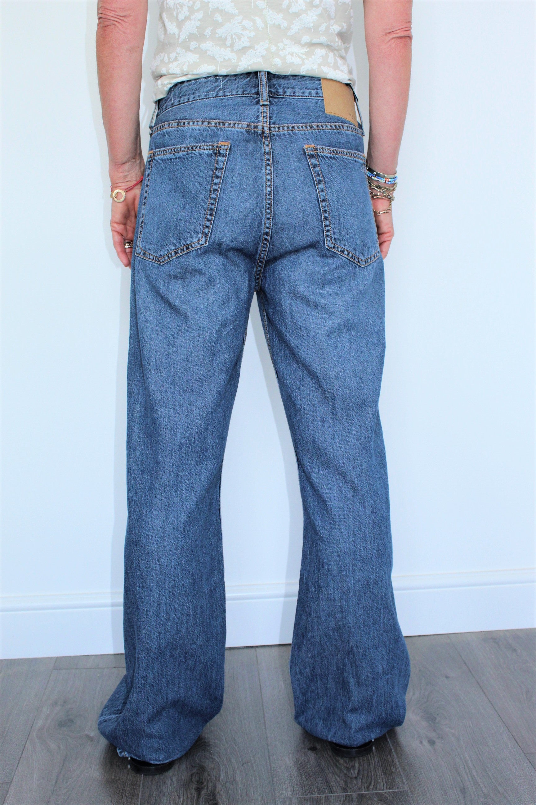 R&B Logan Linen Blend Jeans in Blue