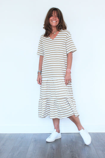 SLF Reed Striped Midi Dress