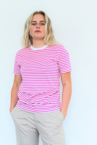 You added <b><u>SLF My Perfect Stripe Tee in Rose Violet</u></b> to your cart.