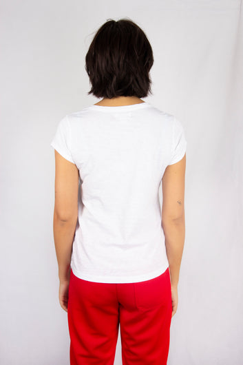 V Katie SS Tee in White