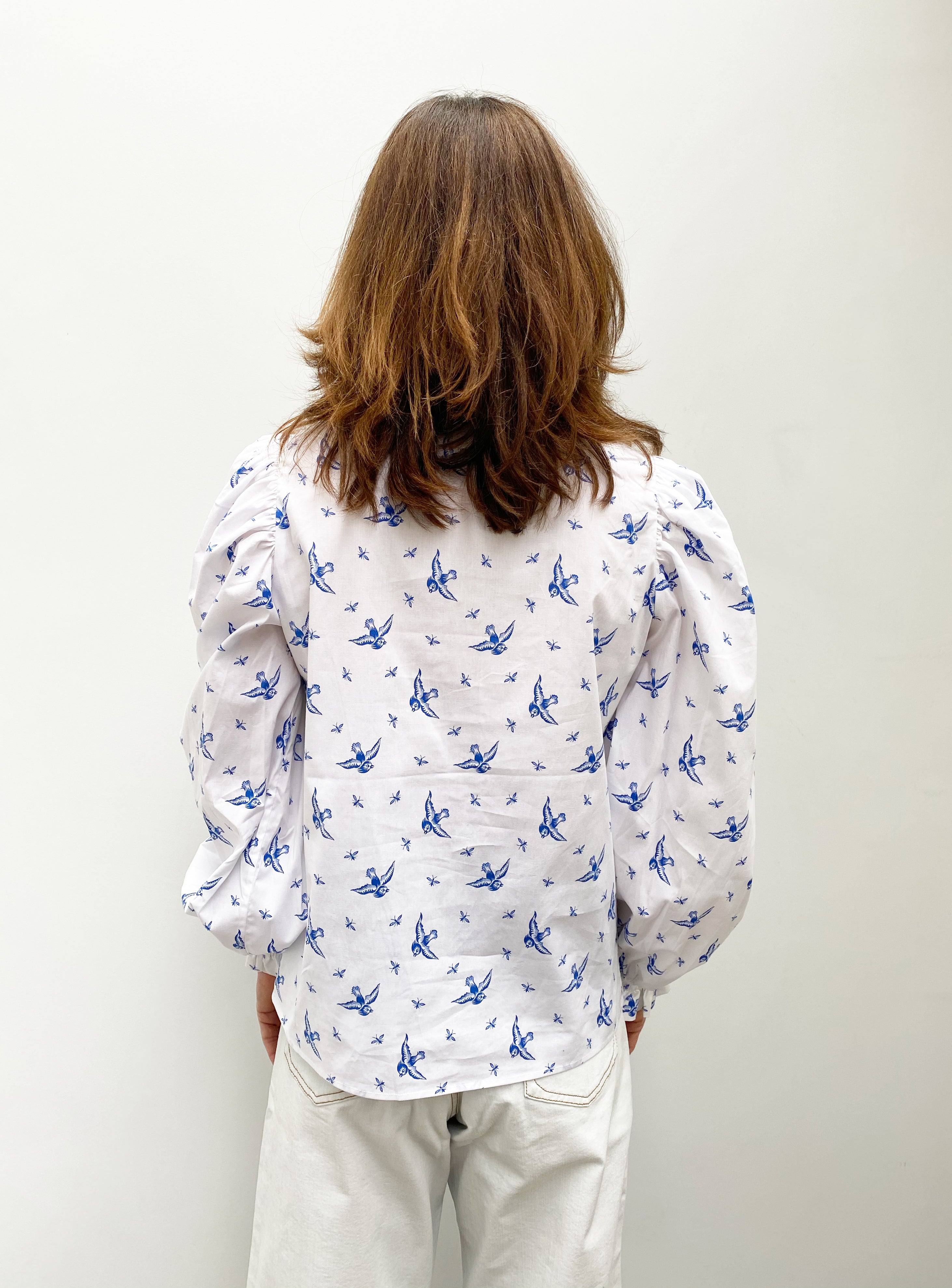 M Tosca Printed Blouse in Blue