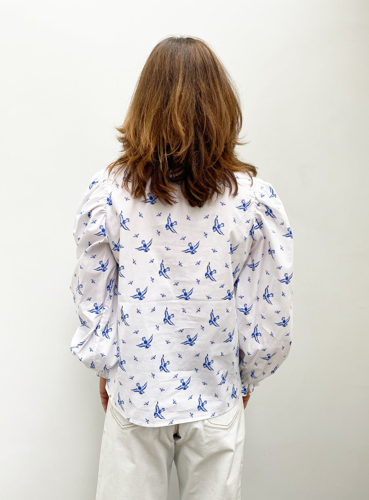 M Tosca Printed Blouse in Blue