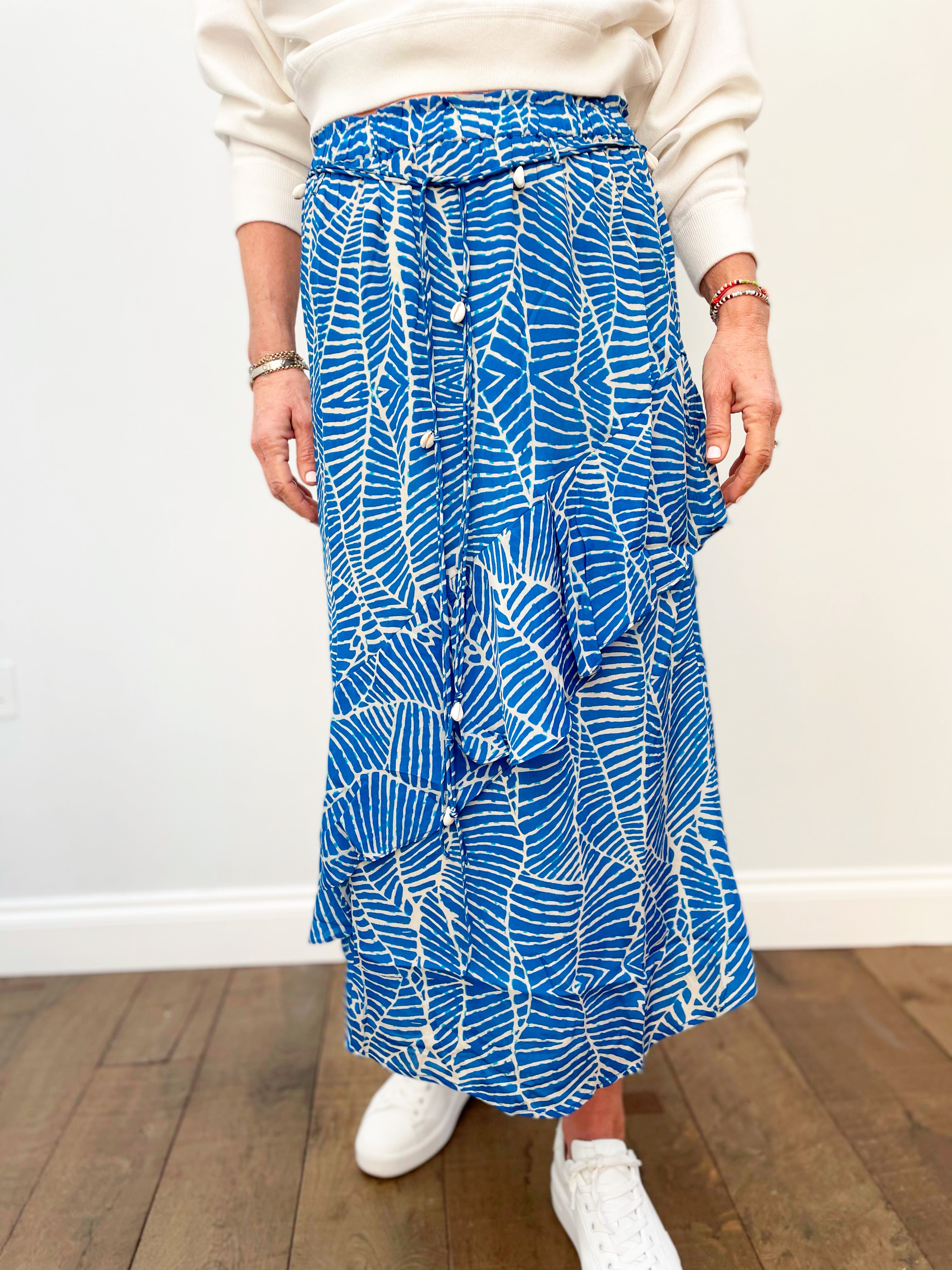 MOLIIN Nadia Long Skirt in Princess Blue
