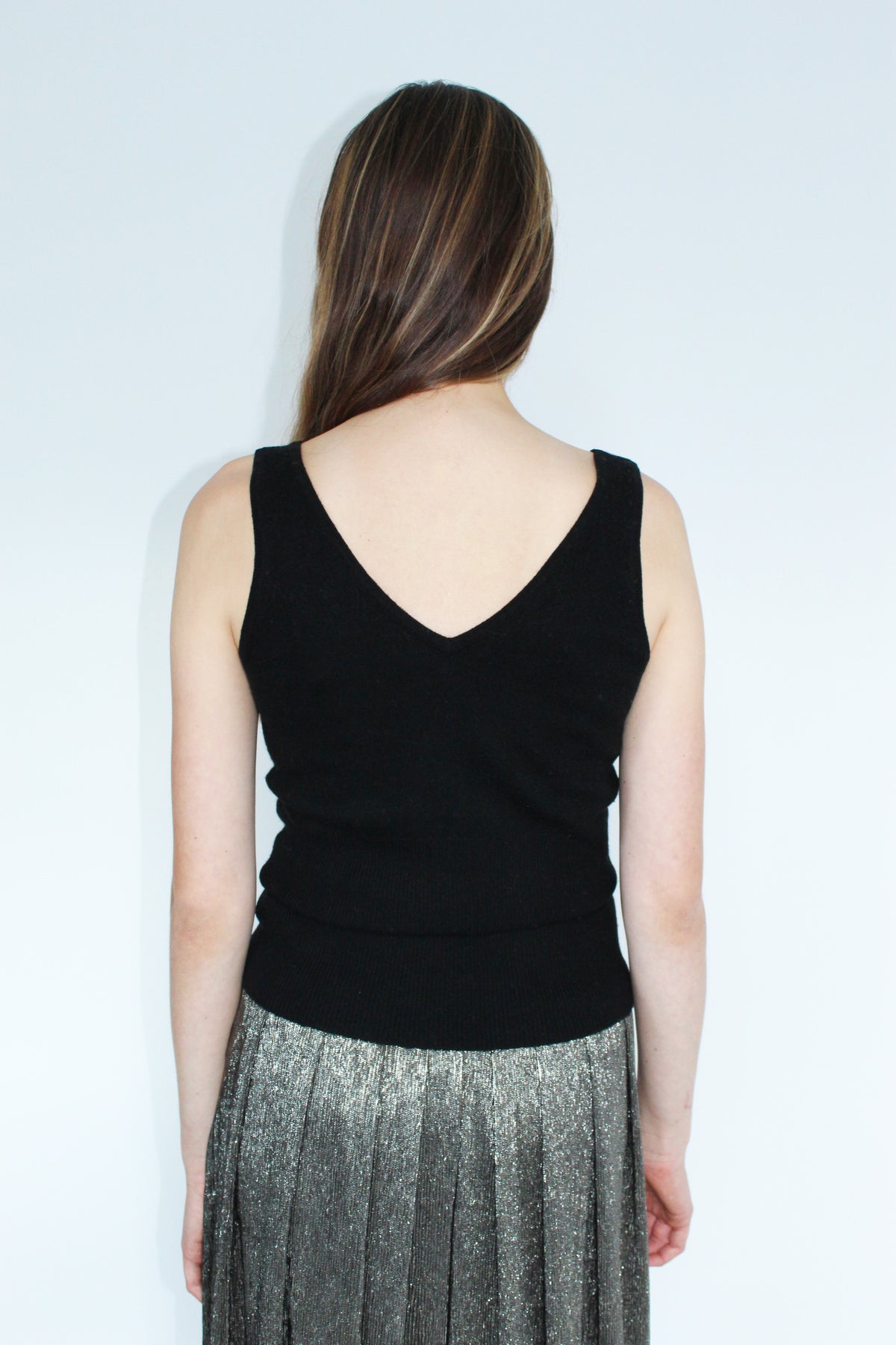 CRUSH Cashmere Marseille Long Top in Black
