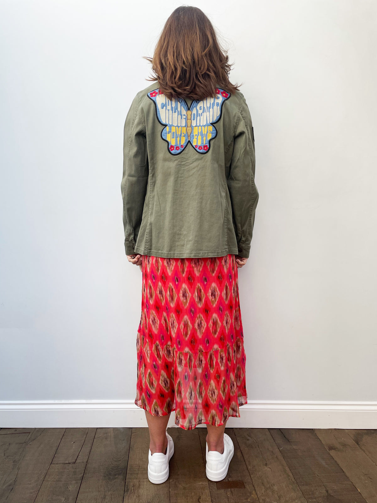FIVE Brenda Jacket with Embroidery in Khaki