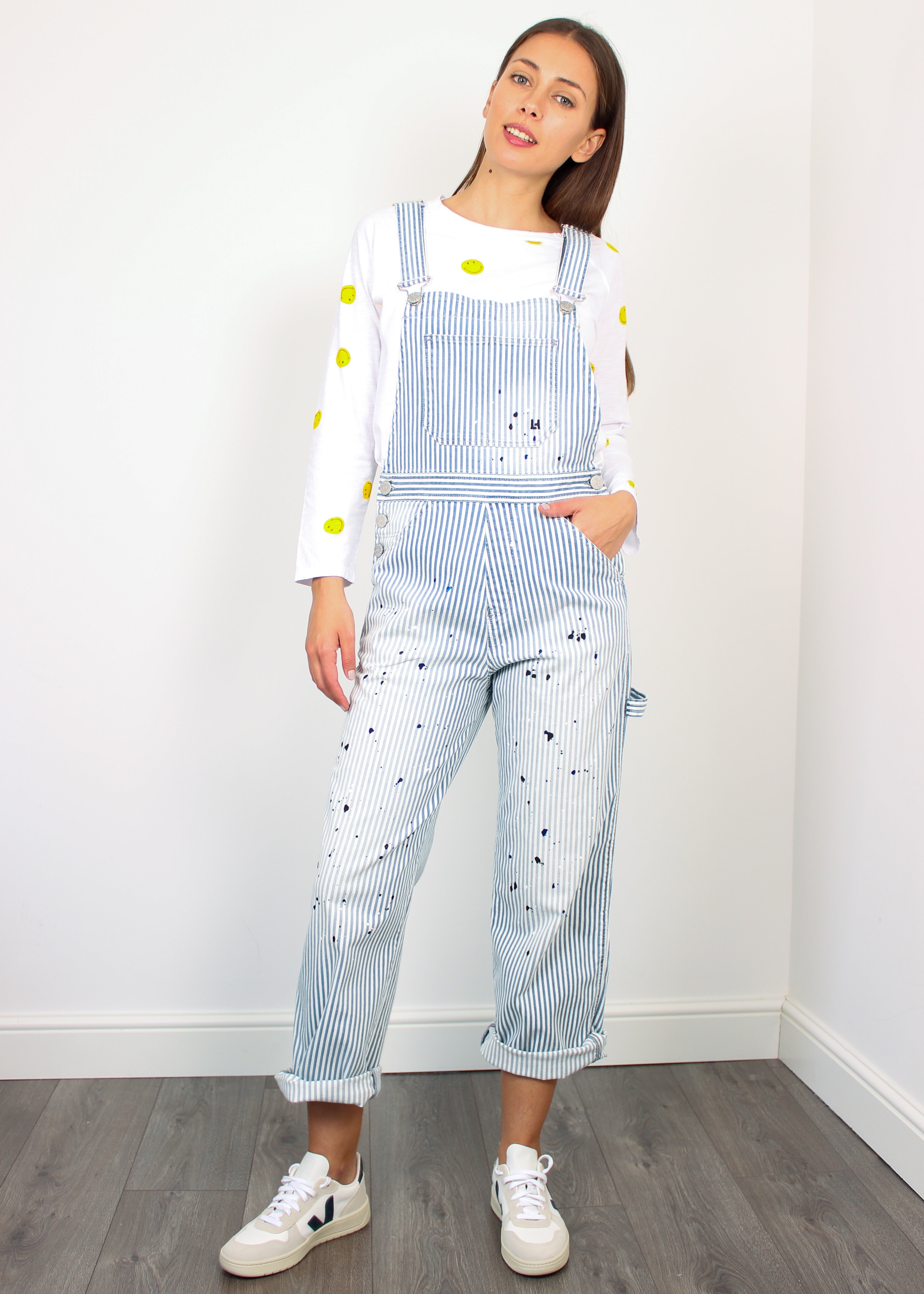 L&H Omar Dungarees in Stain Bluew'