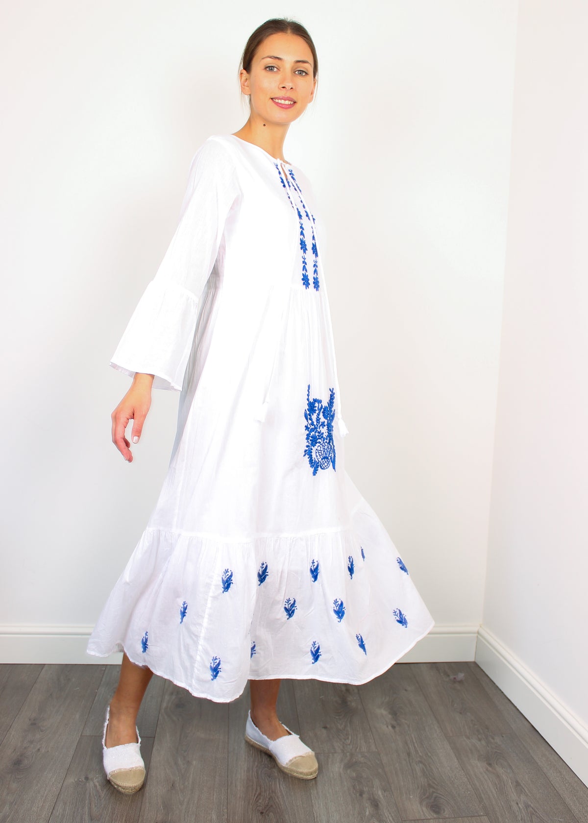 DREAM Dorothy dress in blue and white