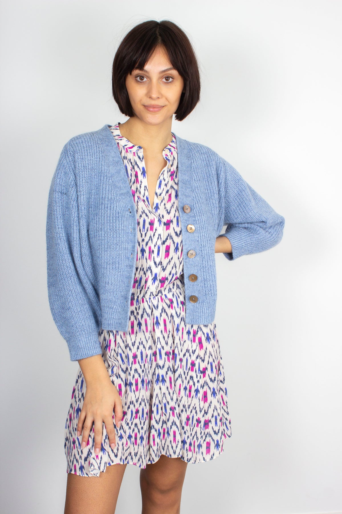BR Dosany Cardigan in Chambray