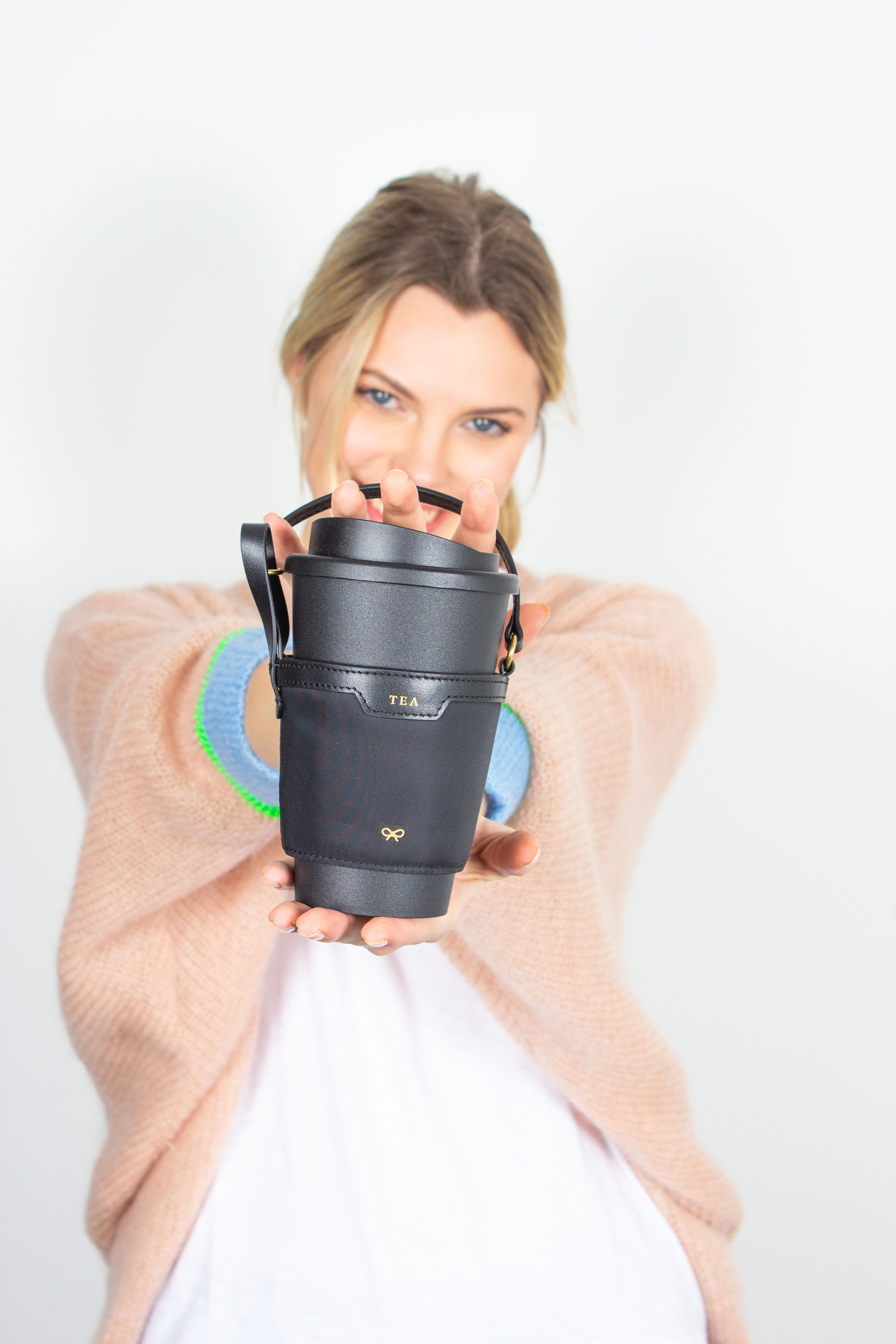 Anya Hindmarch recycled black cup holder
