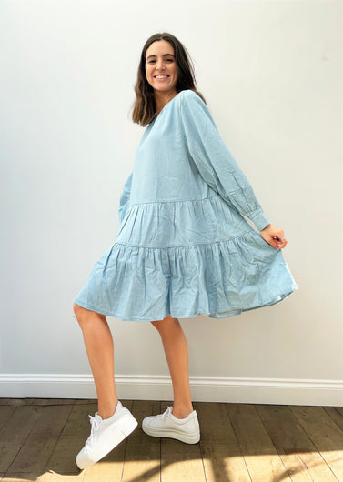 SLF Gilli Short Dress in Light Blue