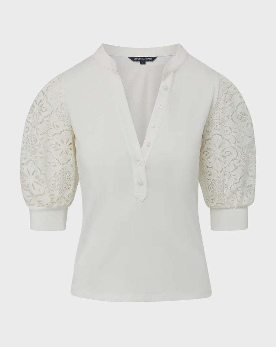 VB Coralee Top in White Lace