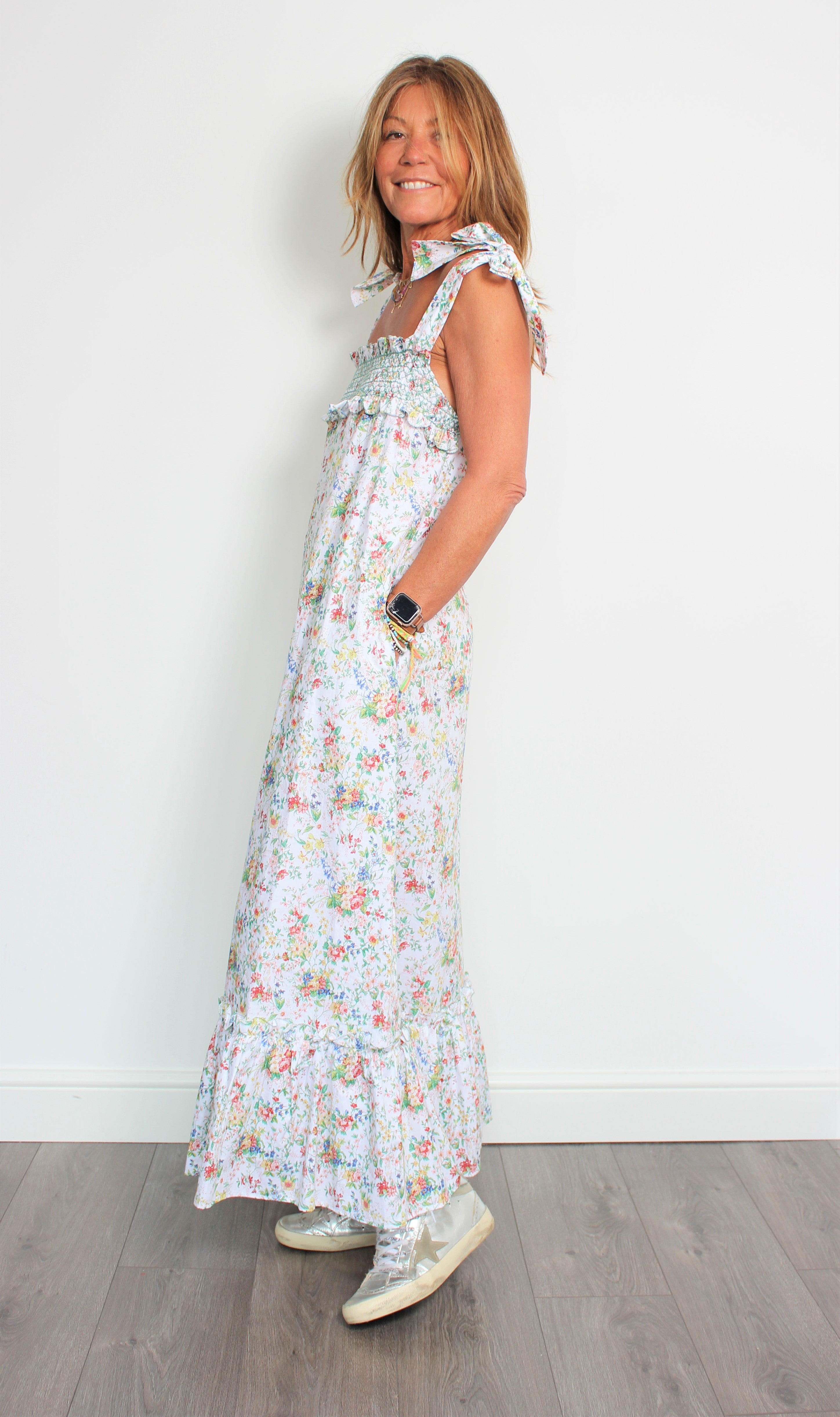 Loretta Caponi Armida floral-print cotton dress
