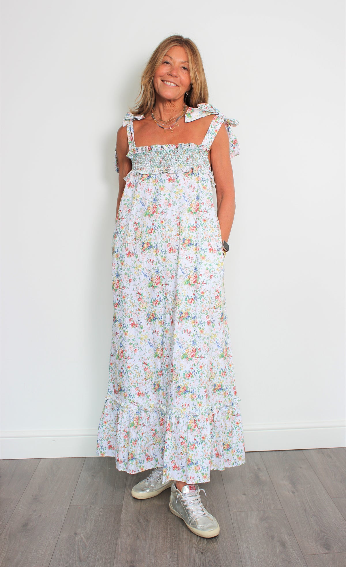 Loretta Caponi Armida floral-print cotton dress