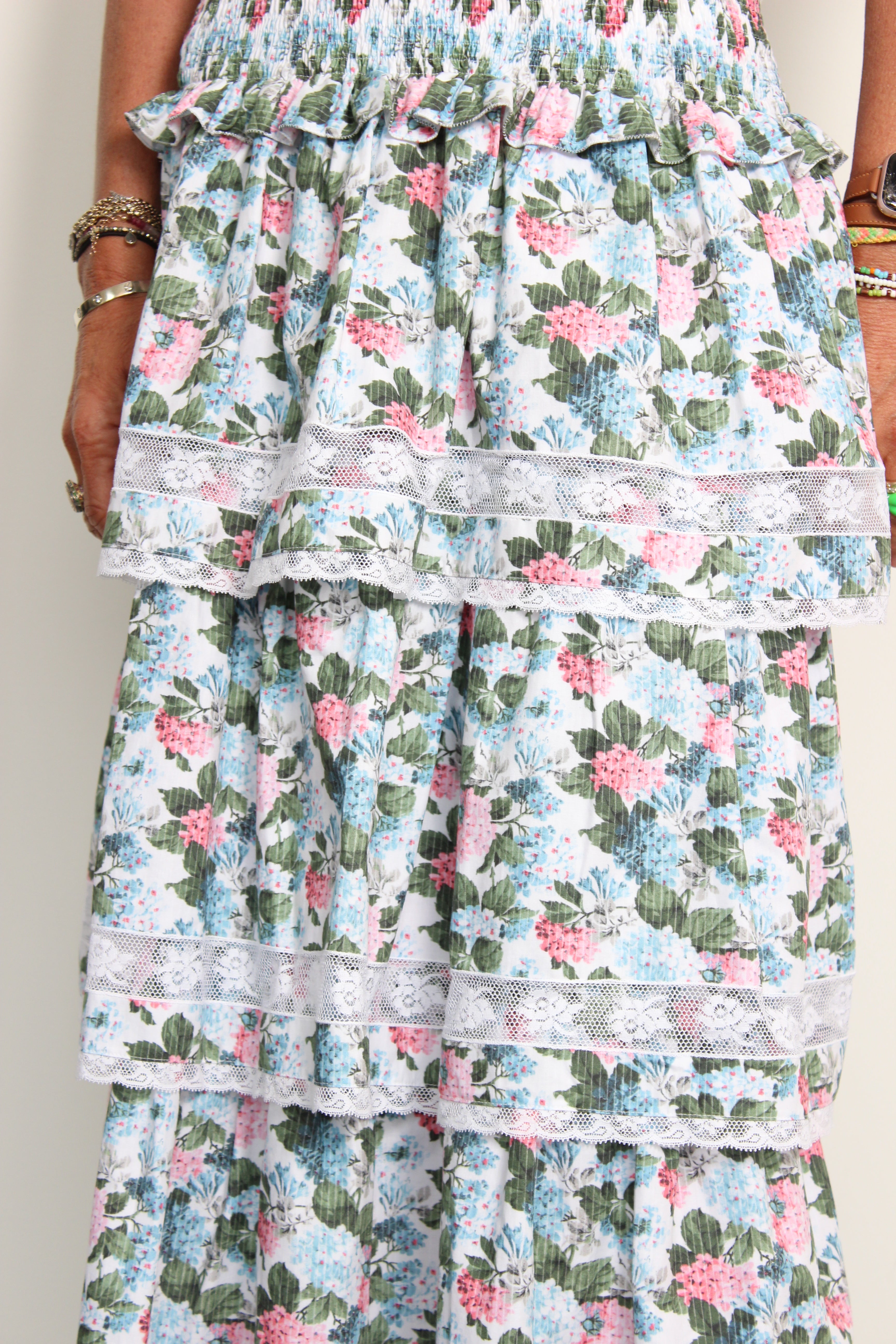 Loretta Caponi Flavia floral-print skirt