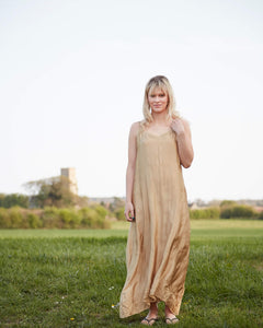You added <b><u>OS Antoinette slip dress in gold</u></b> to your cart.