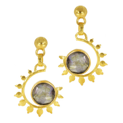 OTTOMAN SNSP Labradorite gem stone earrings