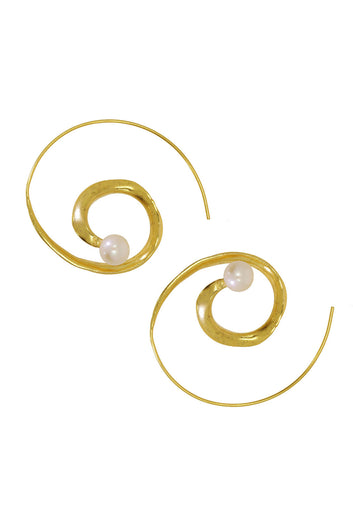 OTTOMAN WP Whirlpool earrings with pearl