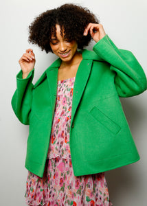 You added <b><u>GANNI F7488 Wool Wide Collar Jacket in Kelly Green</u></b> to your cart.