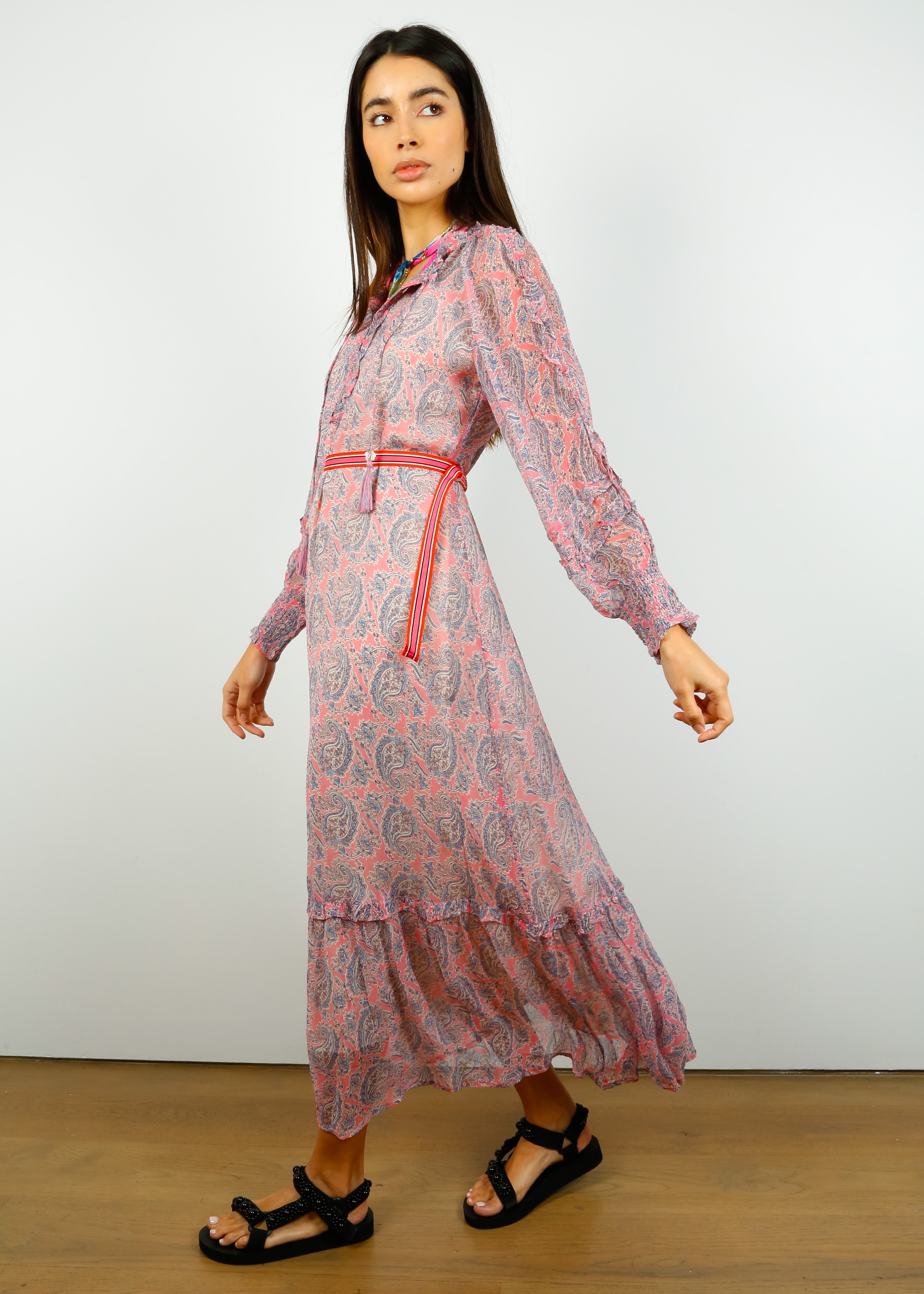 MOLIIN Qamari Dress in Pink Lemonade
