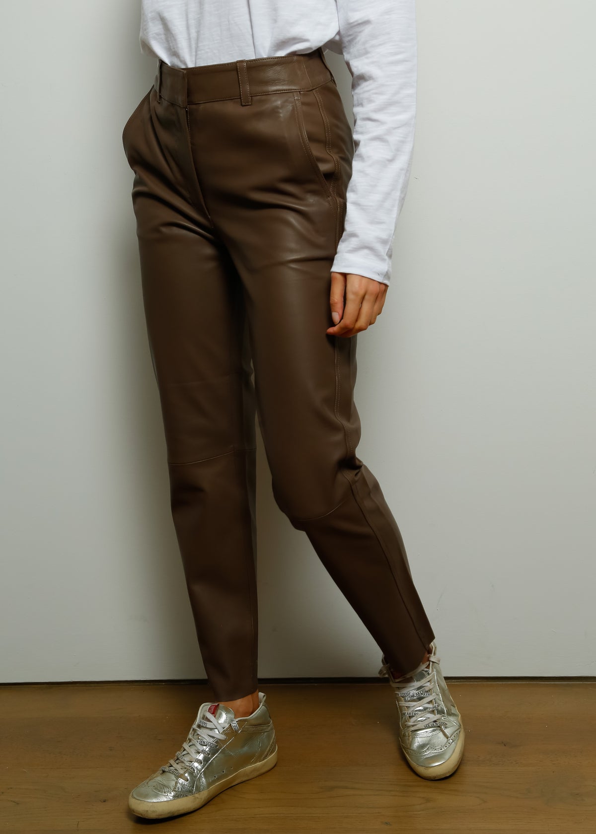SLF Marie Leather Pants in Morel