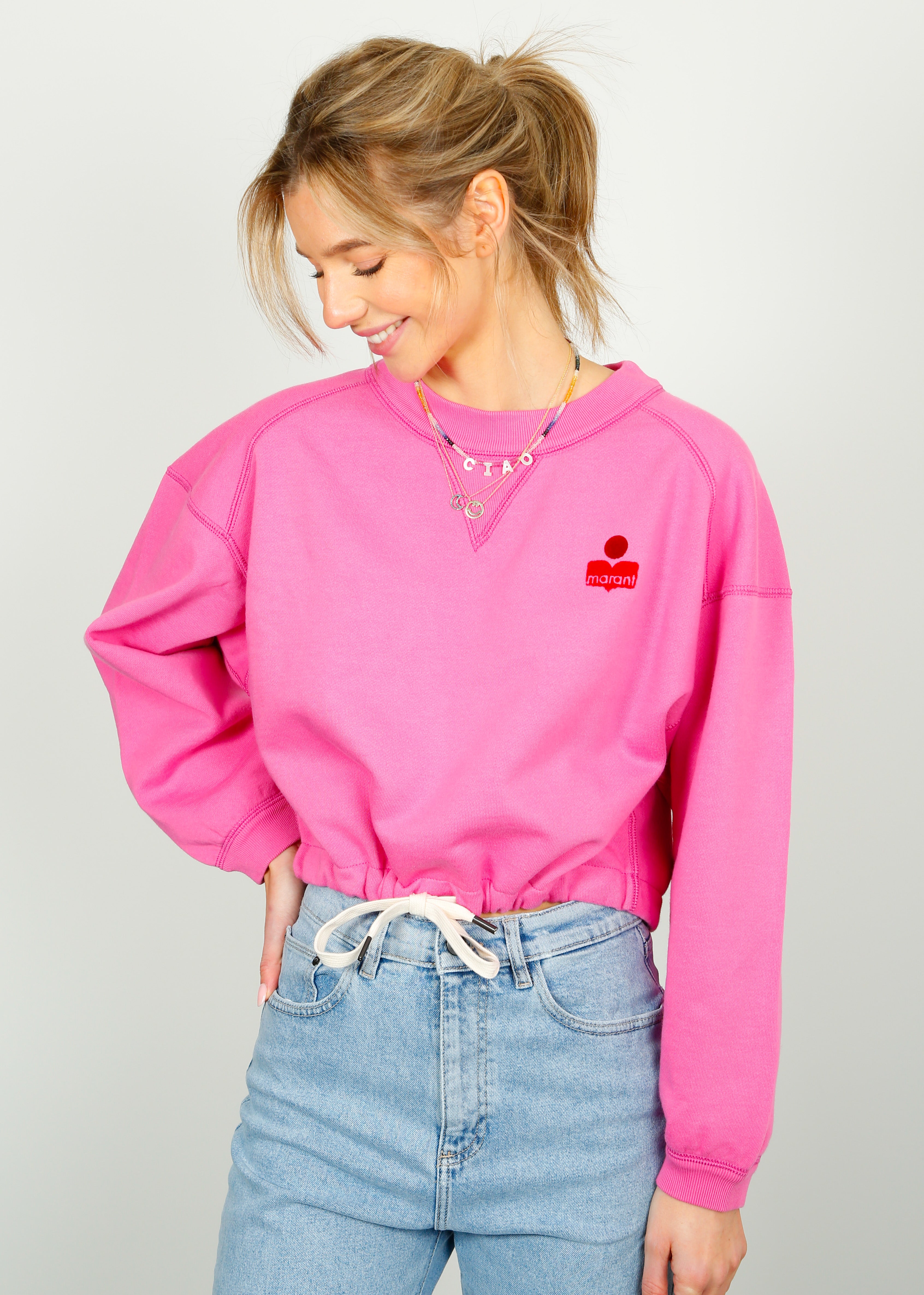 IM Margo Sweatshirt Top in Pink