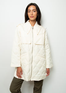 You added <b><u>GANNI F7160 Recycled Ripstop Quilt Jacket in Egret</u></b> to your cart.