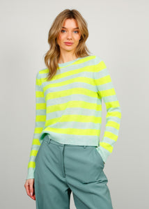 You added <b><u>JU Stripe Crop Crew in Mint Green, Neon Yellow</u></b> to your cart.
