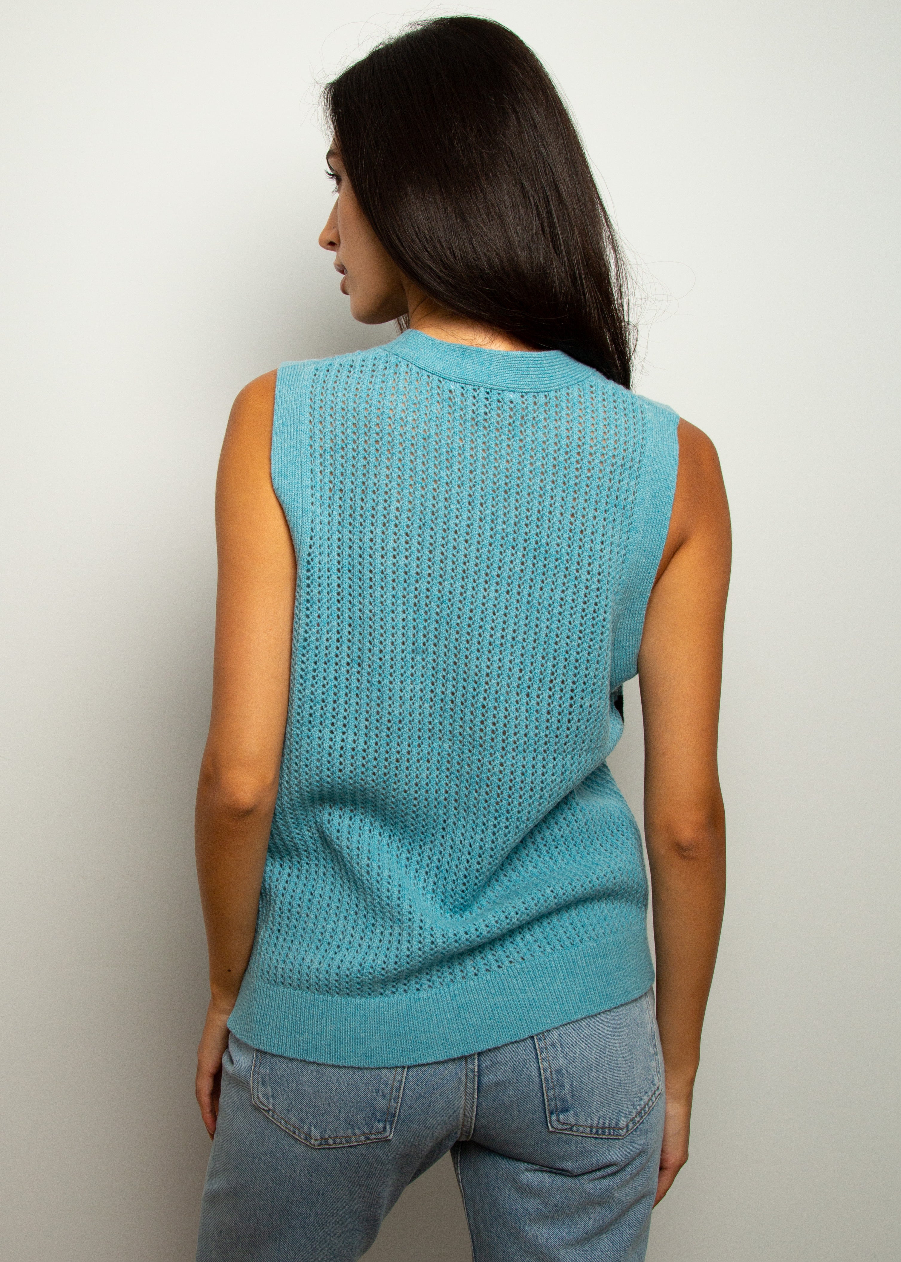 BF Cricket Lace Tank in Afternoon Blue