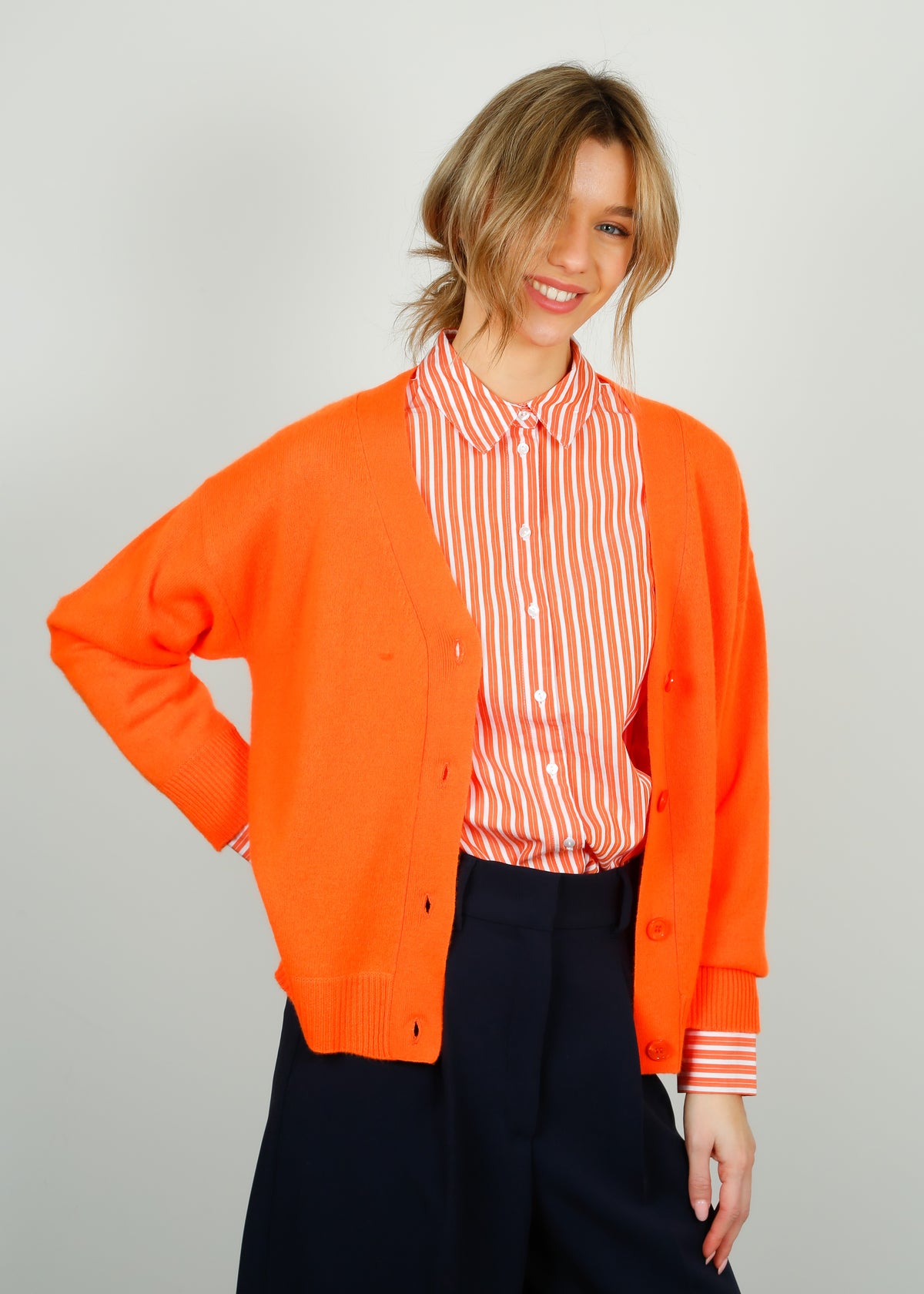 SLF Emma Sanni Stripe Shirt in Orangeade