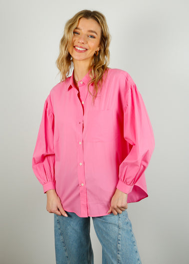 RAILS Janae Shirt in Hot Pink