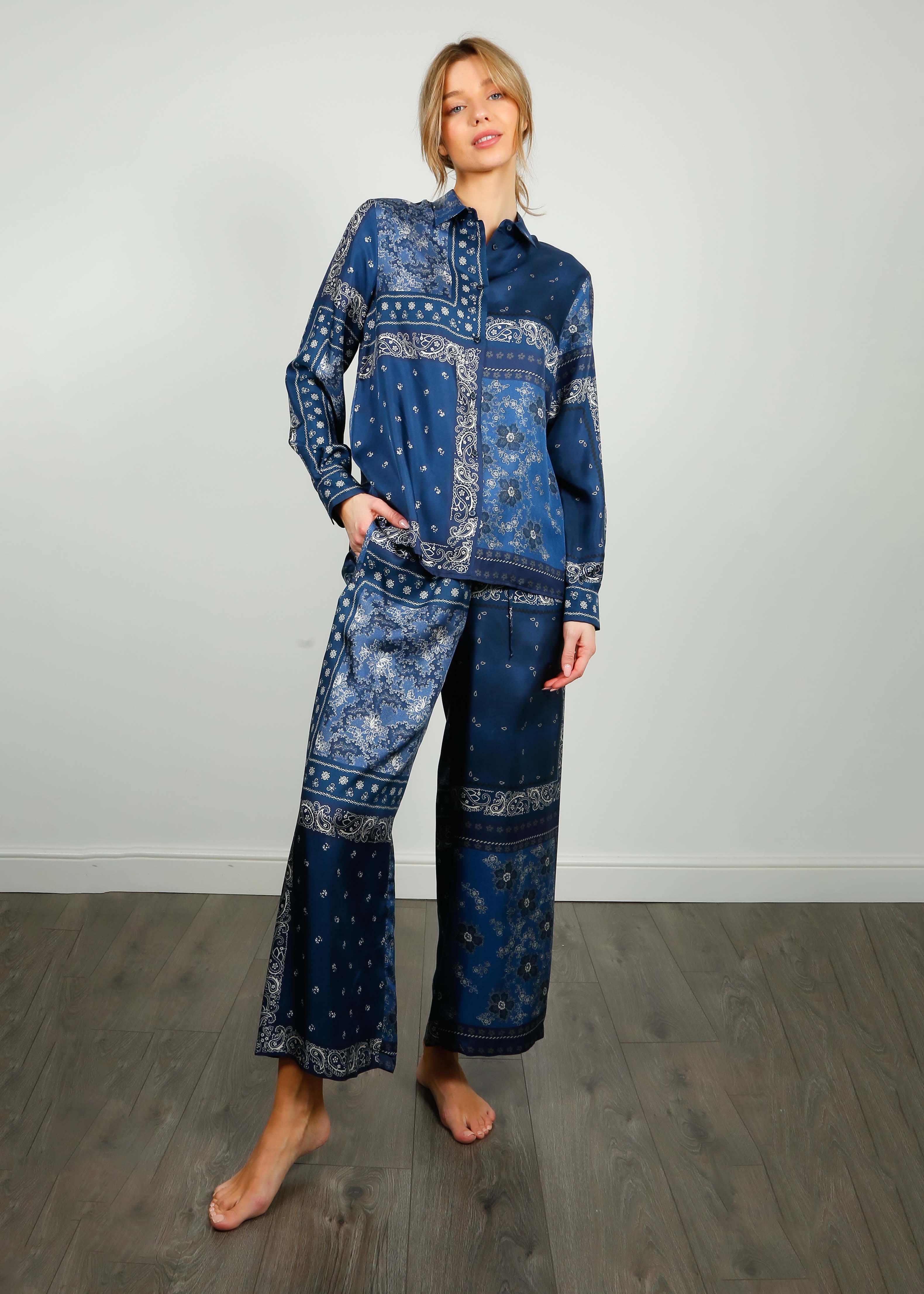 MM Pomez Silk Printed Trousers