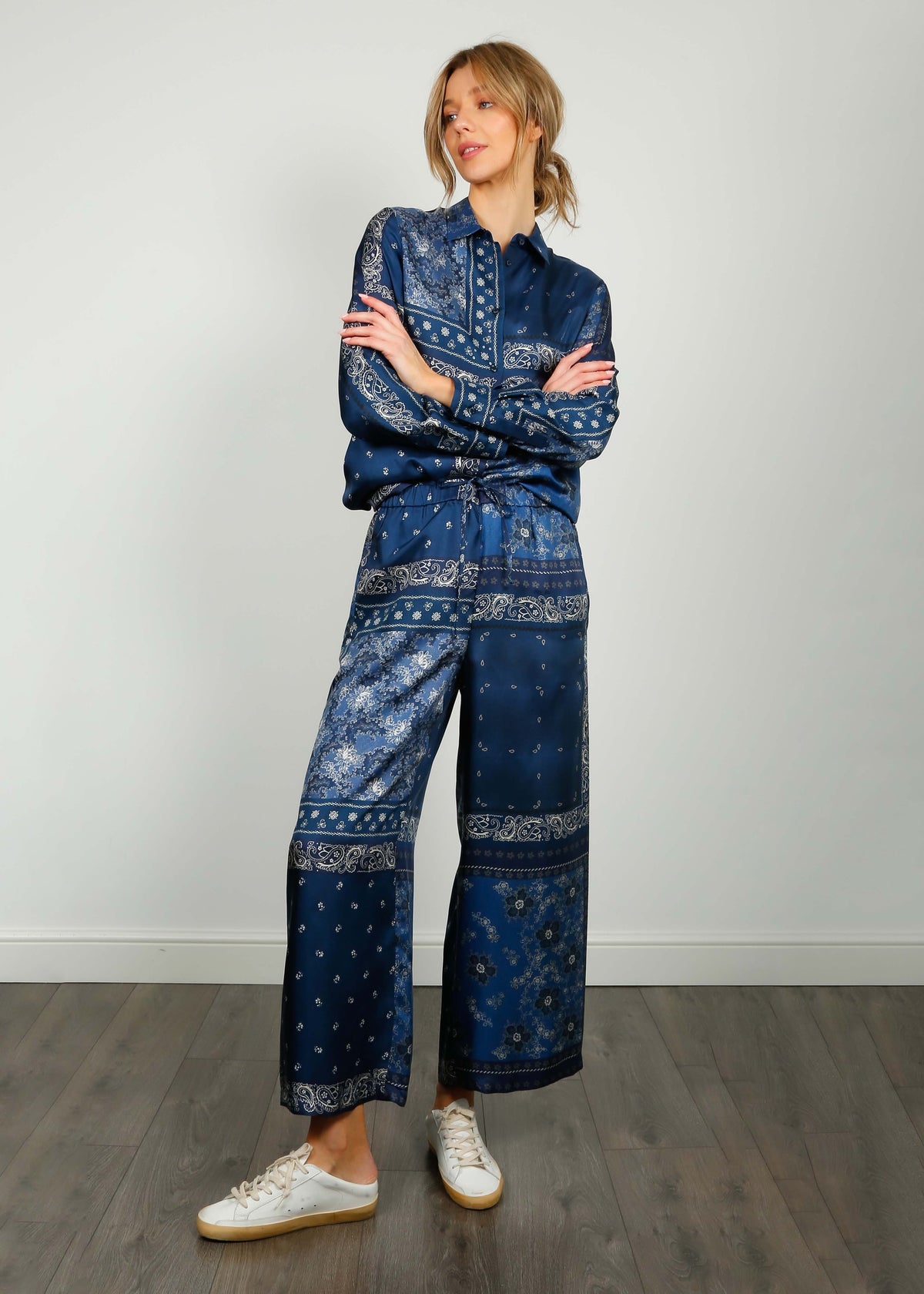 MM Pomez Silk Printed Trousers