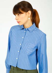 You added <b><u>R&B Maxine Stripe Crop Shirt in Blue Stripe</u></b> to your cart.