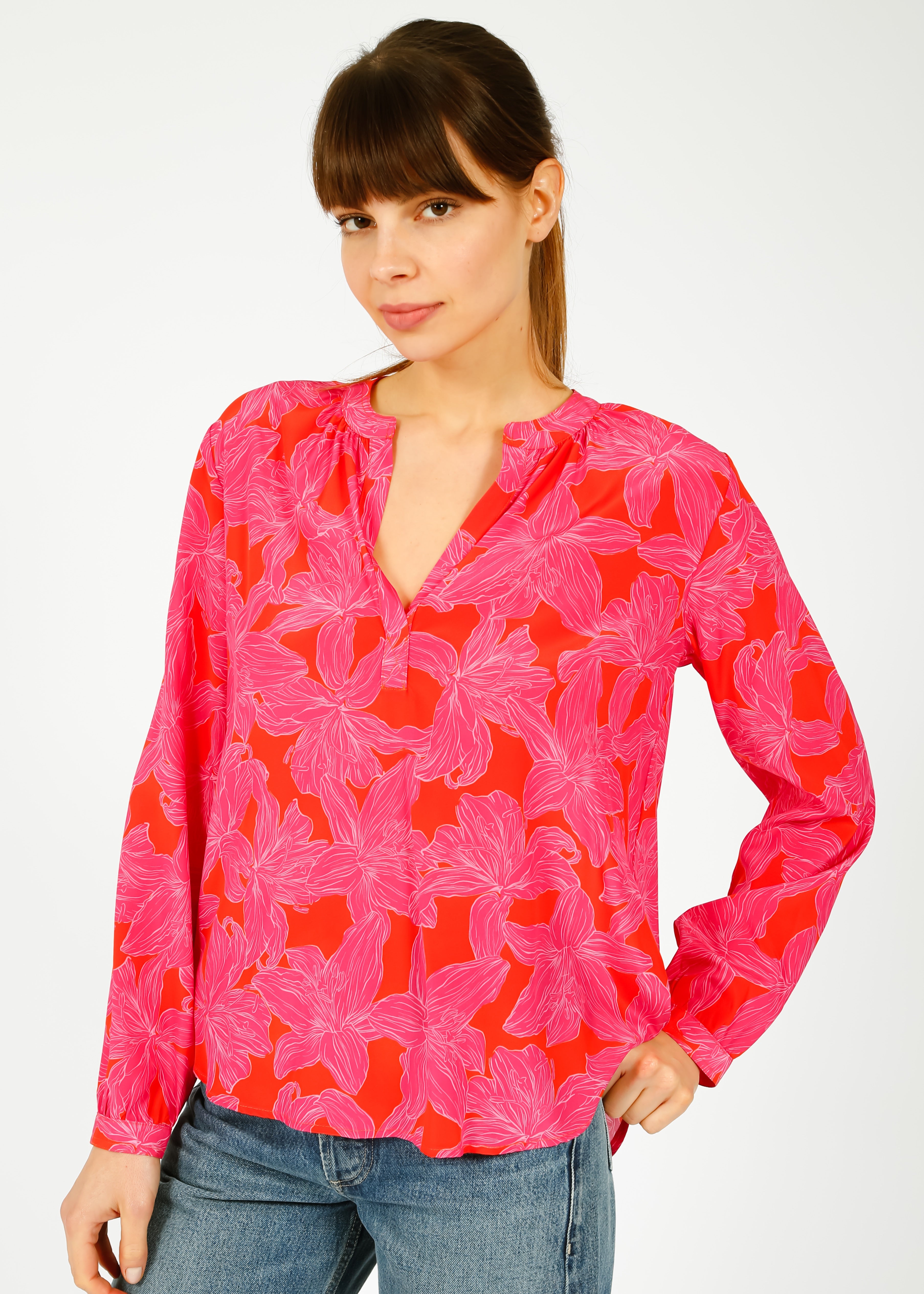 PPL Sandy Silk Shirt in Lily 02 Pink