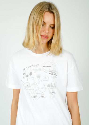R&B Mica City Tee in  White