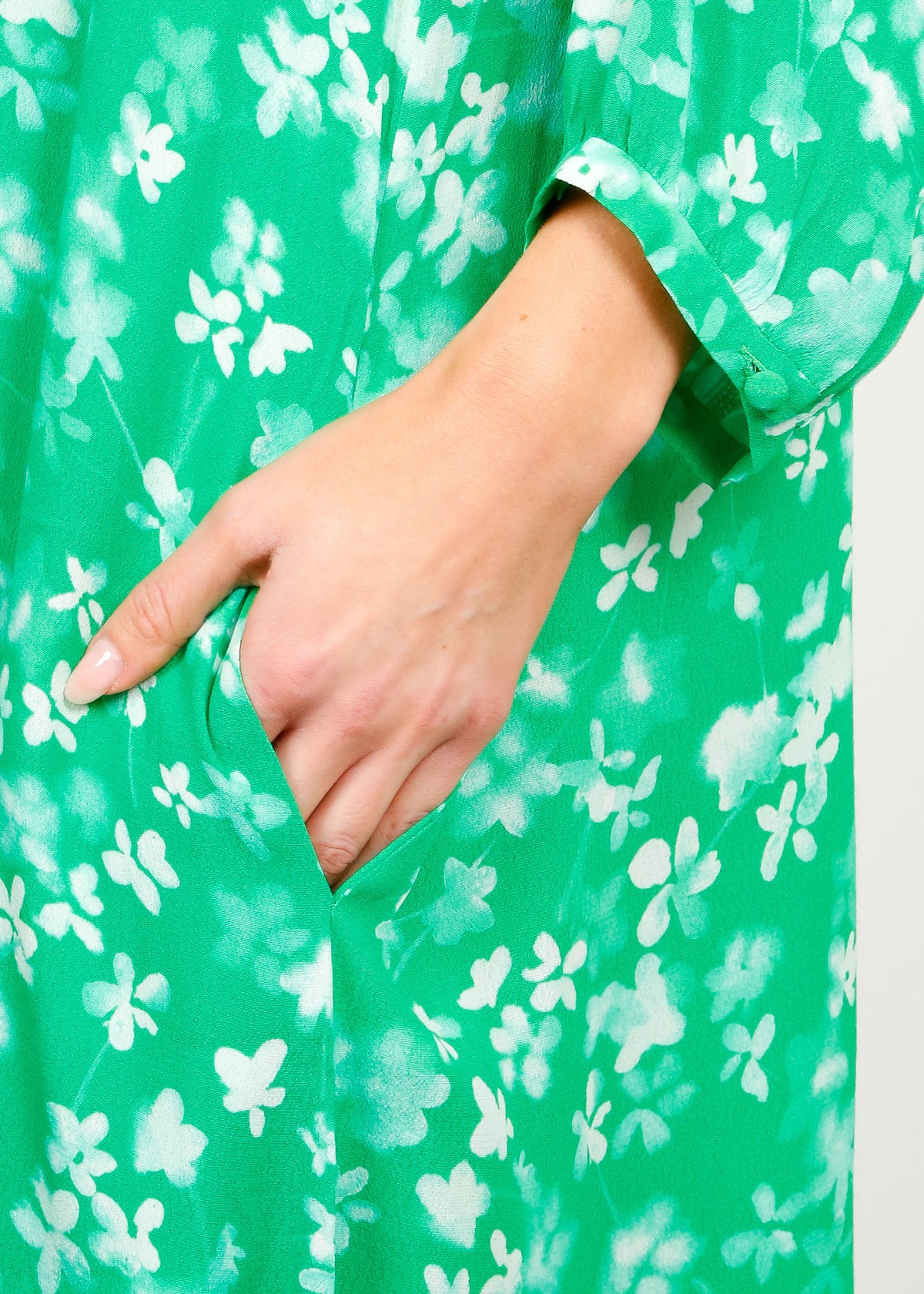 PPL Zion Dress in Flower Shadows 02 Green
