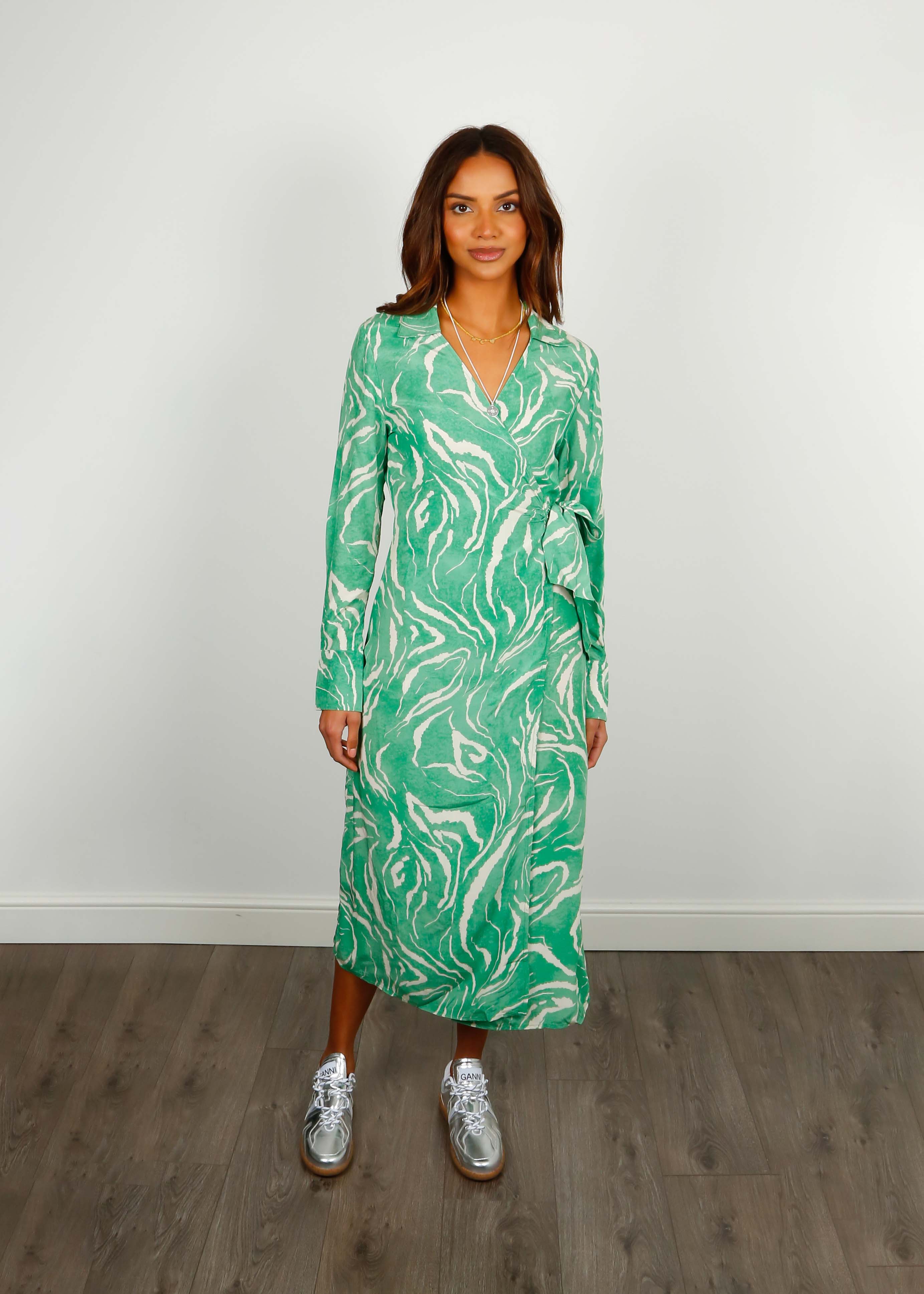 SLF Sirine LS Midi Dress in Absinthe Green