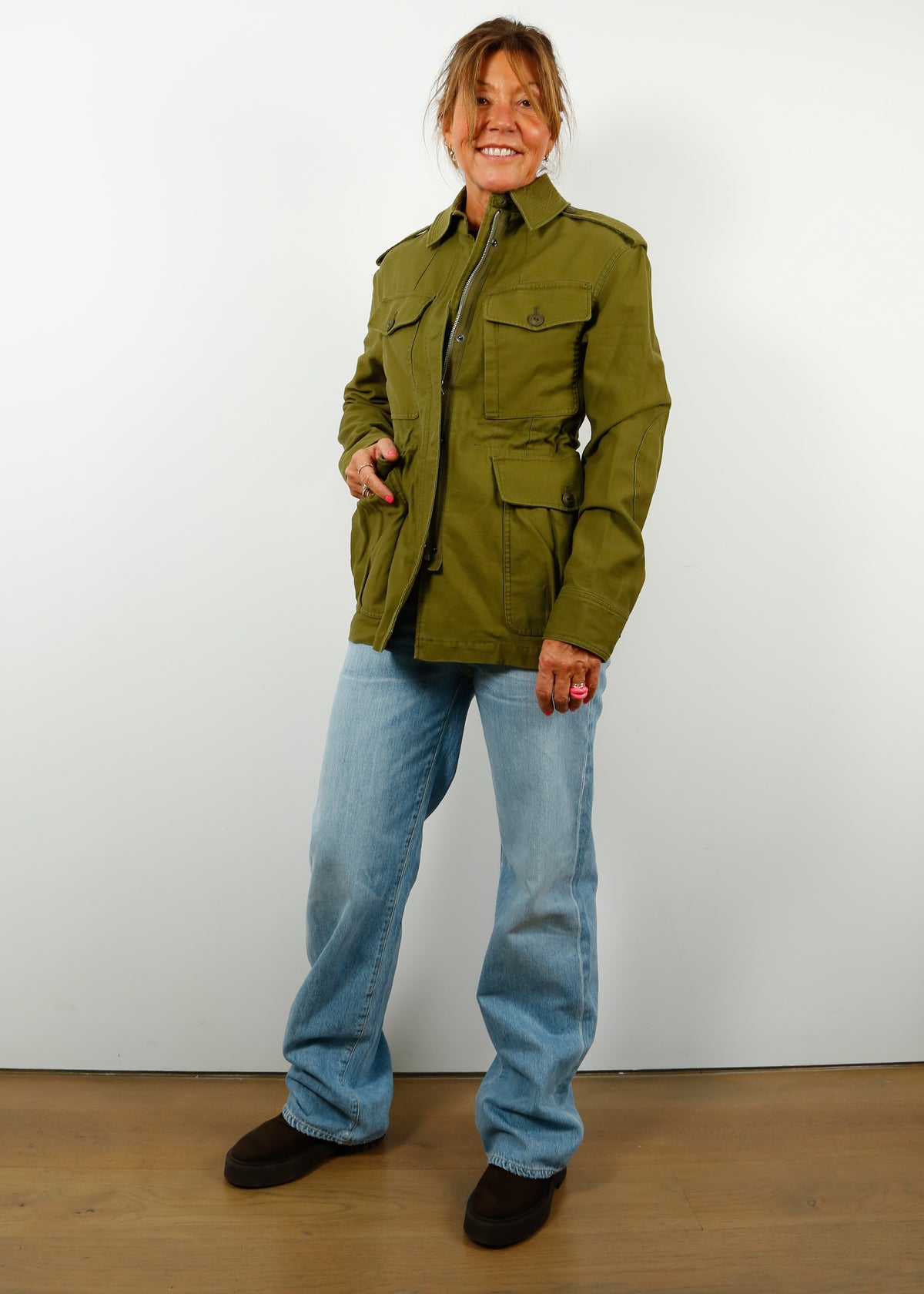 R&B Lorenz Military Jacket in Army
