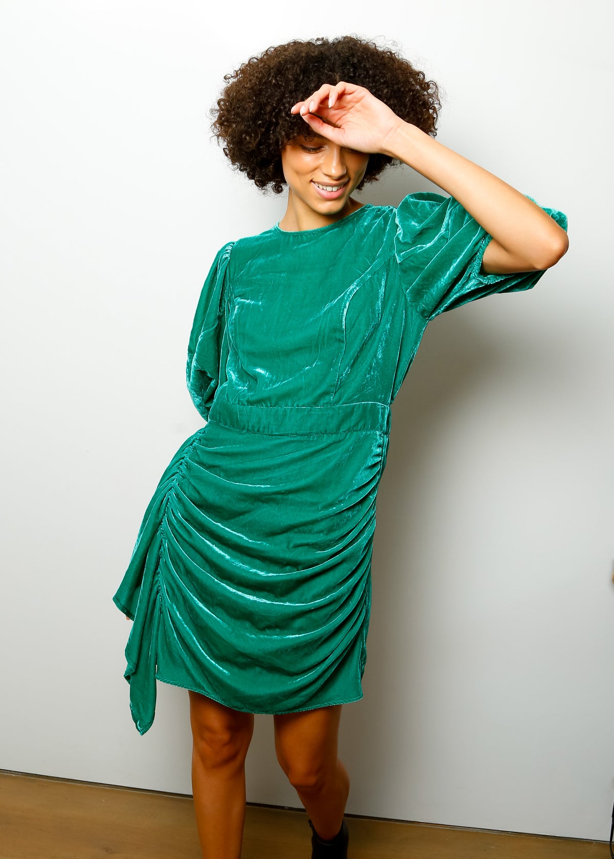 RHODE Pia Dress in Emerald