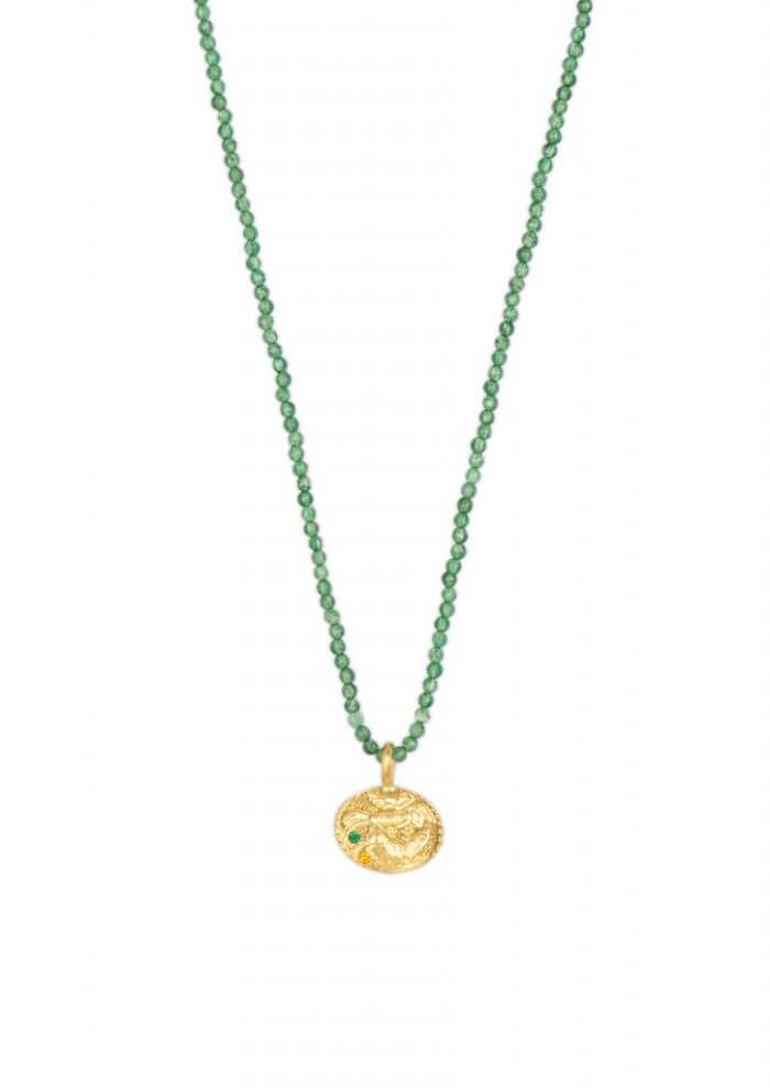 HERMINA Sealstone animal emerald crystal necklace