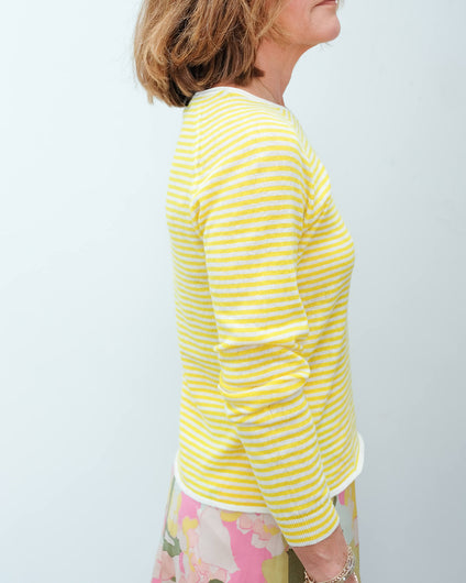 SLF Astrid stripe knit in empire yellow