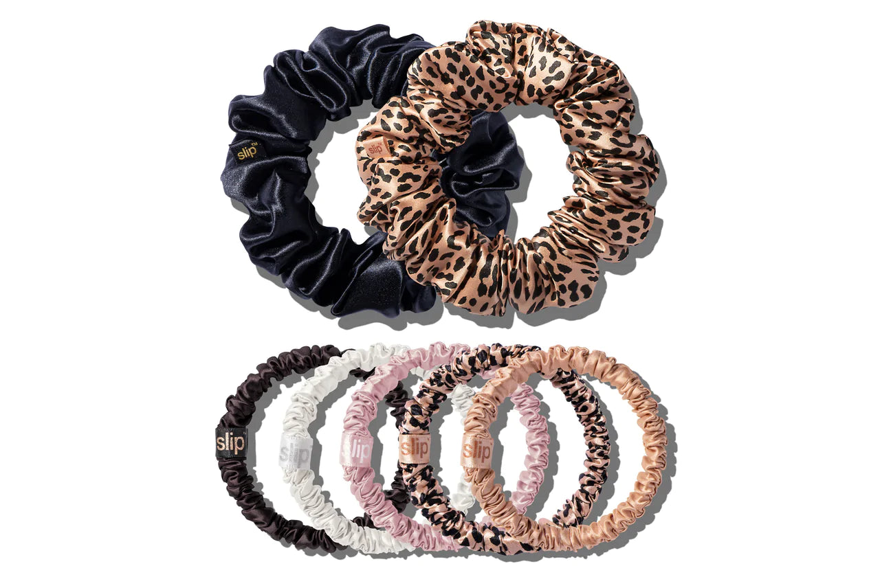 SLIP Set of 7 Assorted Scrunchies in Pixie