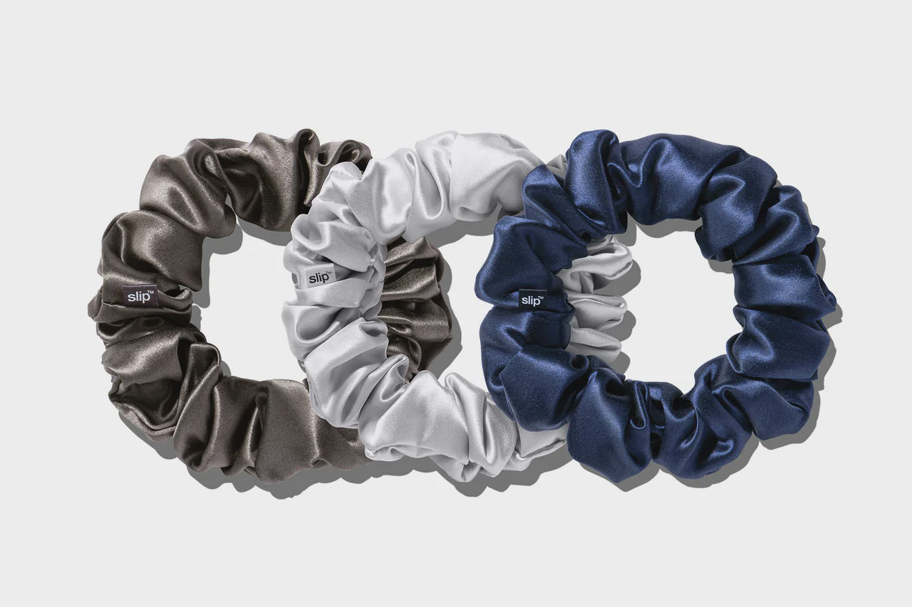 SLIP Set of 3 Large Scrunchies in Midnight